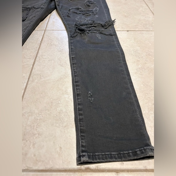 Men’s American eagle size 34x32 ripped skinny jeans colour black - Picture 3 of 11